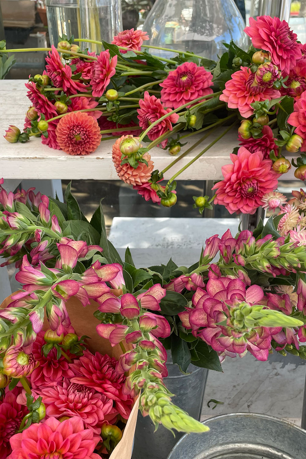 Soft neutral floral arrangement
