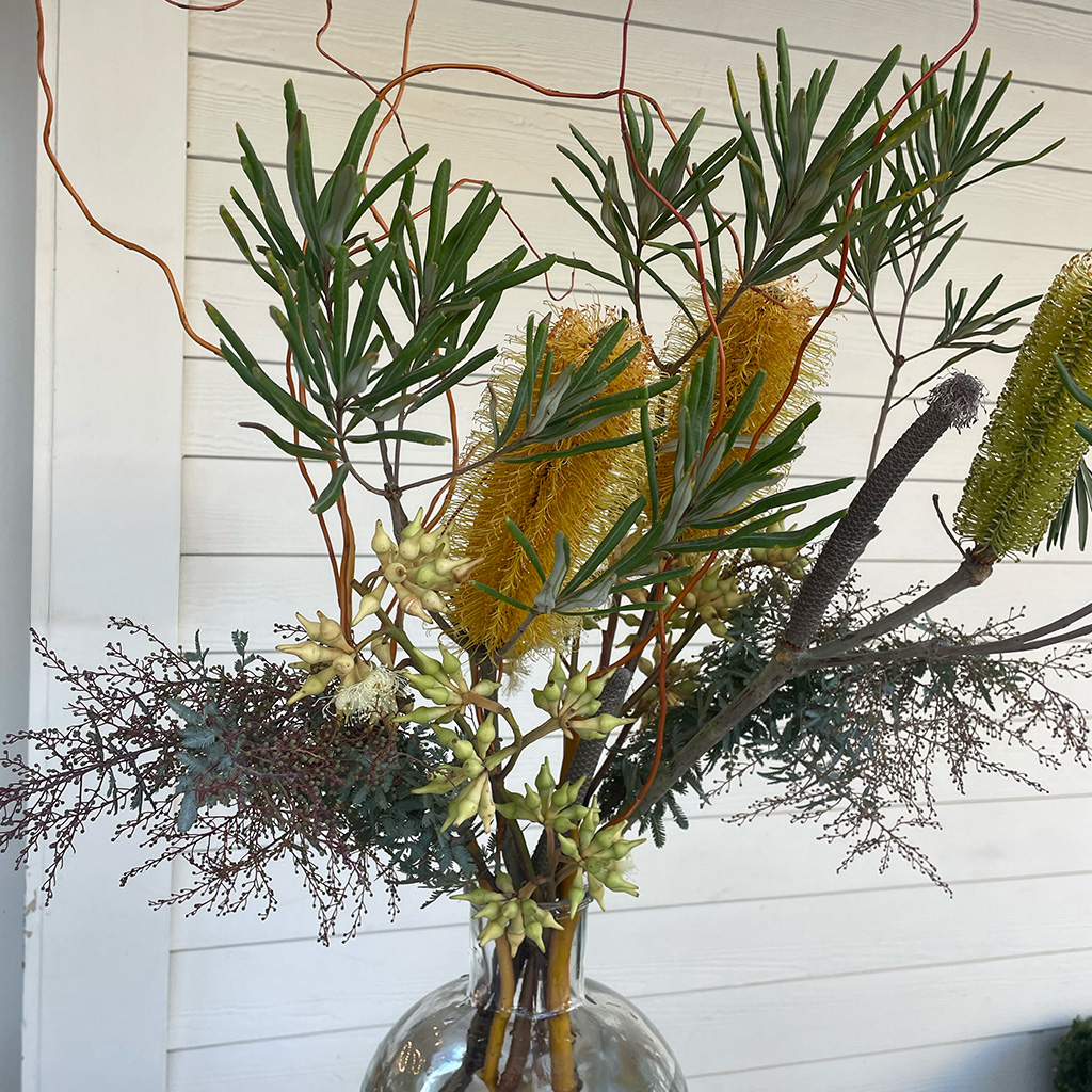 Wild Beauty bouquet with textural greenery by Wild Beauty Floral Design
