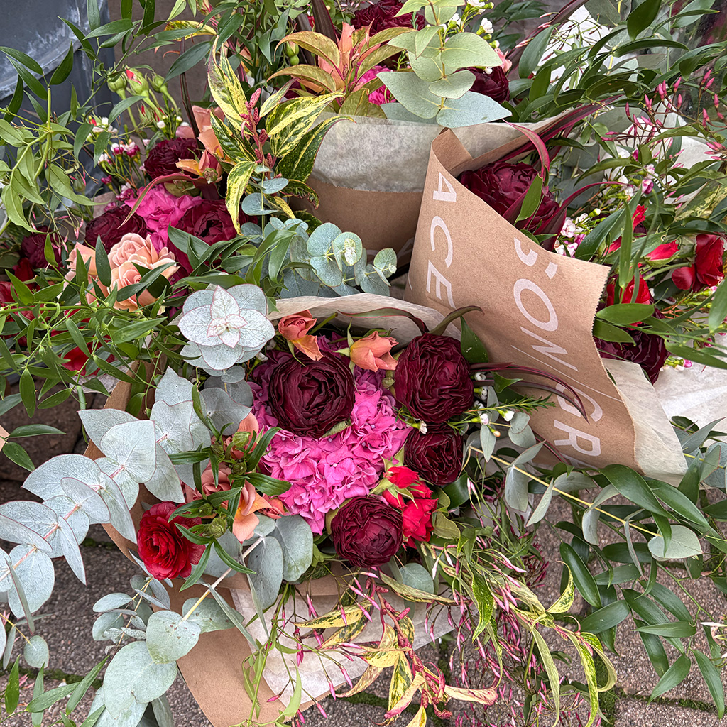 Wild Beauty bouquet with textural greenery by Wild Beauty Floral Design
