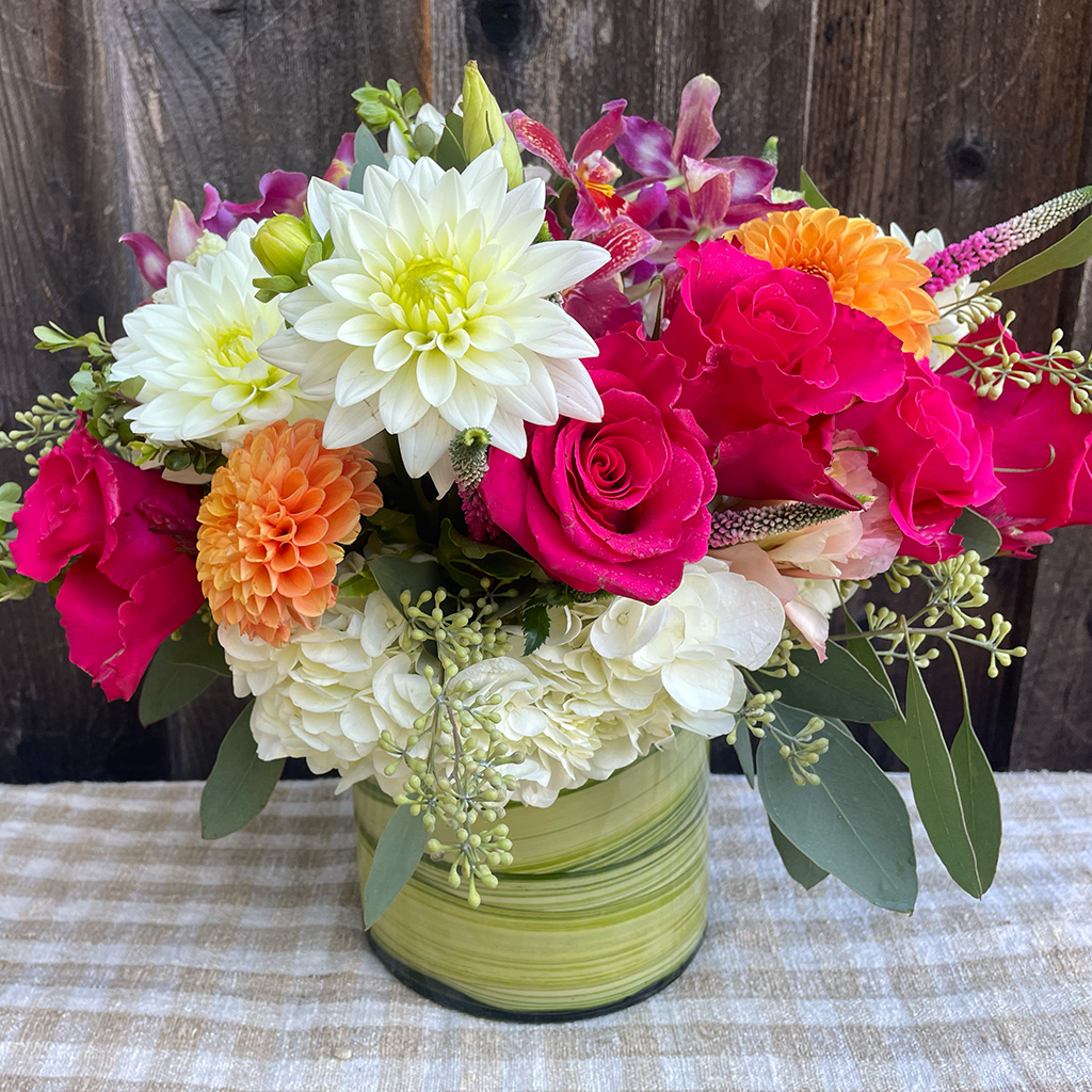 Wild Beauty bouquet with textural greenery by Wild Beauty Floral Design